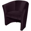 COCKTAILSESSEL Velours Aubergine    - Aubergine/Schwarz, Design, Kunststoff/Textil (75/76/65cm) - MID.YOU