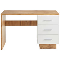 SCHREIBTISCH 120/50/75 cm  in Weiß, Eiche Wotan  - Eichefarben/Eiche Wotan, MODERN, Holzwerkstoff/Kunststoff (120/50/75cm) - Hom`in
