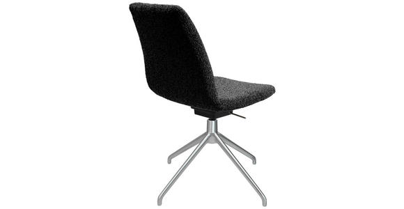 STUHL in Aluminium Flachgewebe Metall, Textil - Anthrazit/Alufarben, Design, Textil/Metall (46/81,5-84,5/55cm) - Johann Jakob