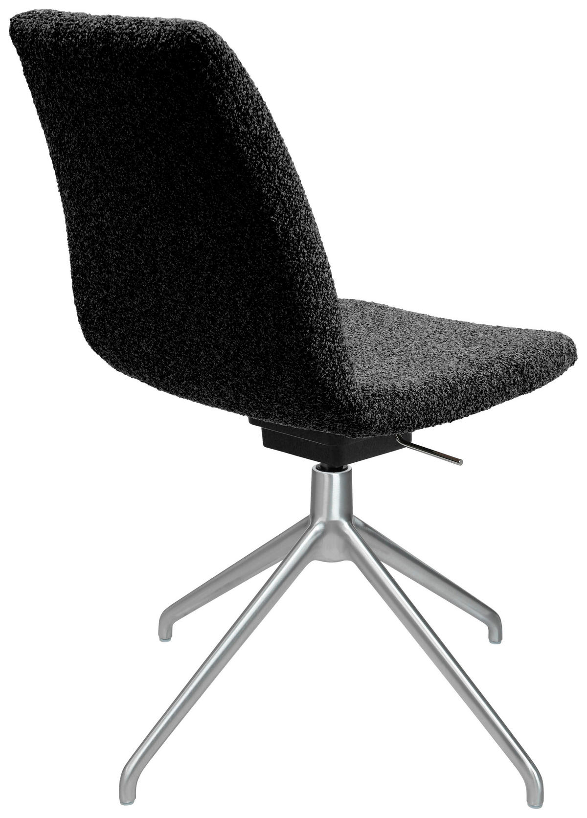 STUHL  in Aluminium Flachgewebe  - Anthrazit/Alufarben, Design, Textil/Metall (46/81,5-84,5/55cm) - Johann Jakob