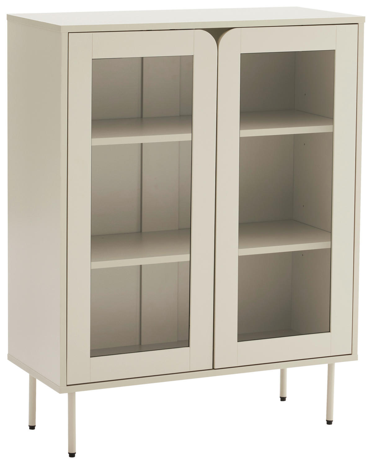 VITRINE  in Seidengrau  - Seidengrau, Design, Glas/Holzwerkstoff (80/103/35cm) - Xora