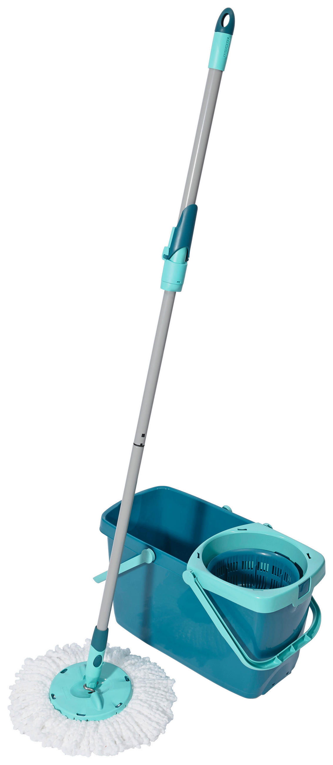 REZERVNI MOP - tirkizna/bela, Osnovno, tekstil/plastika - Leifheit