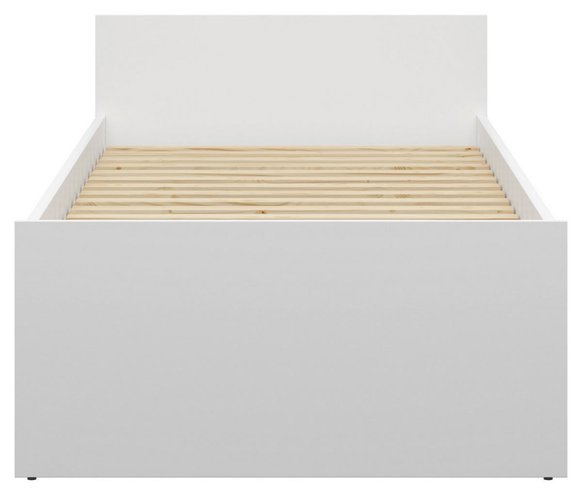 POSTELJA 90 cm   x 200 cm  , les, leseni material bela  - bela, Moderno, leseni material/les (90/200cm) - MID.YOU