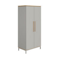 KLEIDERSCHRANK in Hellgrau, Eichefarben  - Eichefarben/Hellgrau, Design, Holz/Holzwerkstoff (94,8/201,9/55,6cm) - Paidi