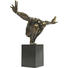 SKULPTUR - Schwarz/Bronzefarben, Design, Stein/Metall (75/45/21cm) - KARE-Design