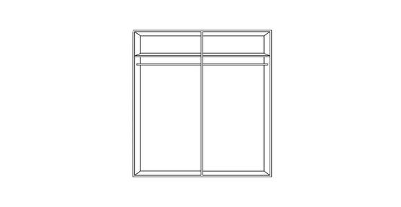 SCHWEBETÜRENSCHRANK  in Graphitfarben, Sahara  - Schwarz/Graphitfarben, KONVENTIONELL, Glas/Holzwerkstoff (225/208/64cm) - Carryhome