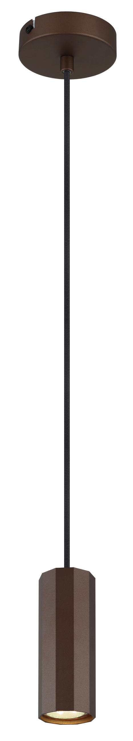 HÄNGELEUCHTE 10/120 cm    - Bronzefarben, Design, Metall (10/120cm) - Globo