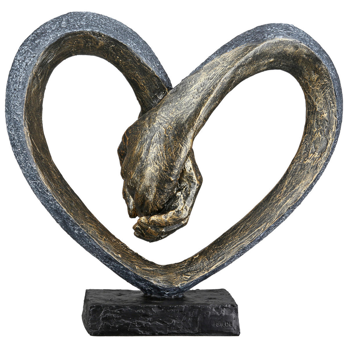 SKULPTUR - Bronzefarben/Grau, Basics, Kunststoff (26/24,5/10cm)