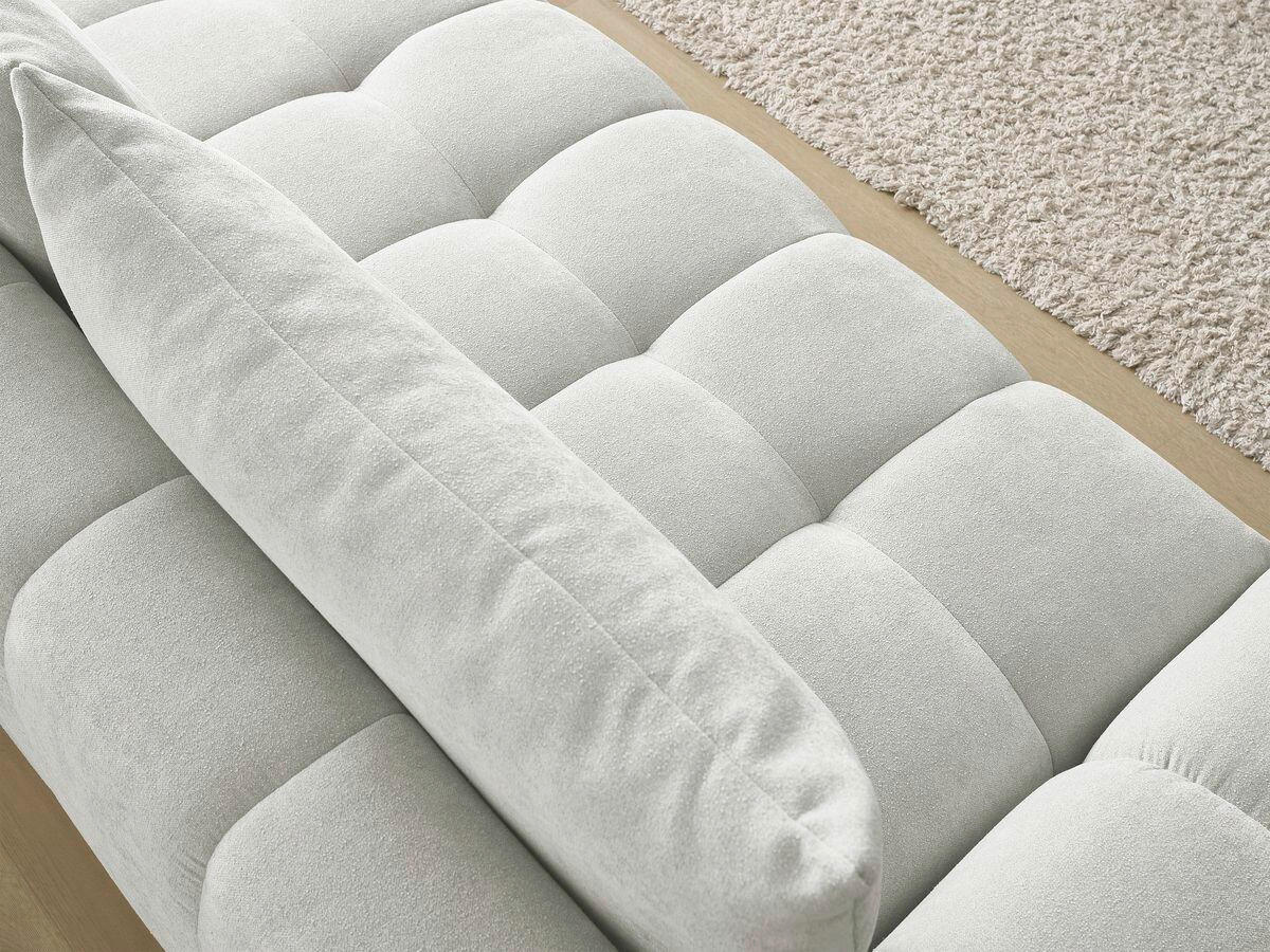 3-SITZER-SOFA EVEREST Struktur Hellgrau  - Hellgrau/Schwarz, MODERN, Kunststoff/Textil (278/90/115cm)