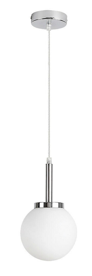 VISEČA SVETILKA  Togo      15/120 cm      E14 - barve kroma/bela, Trend, kovina/steklo (15/120cm)