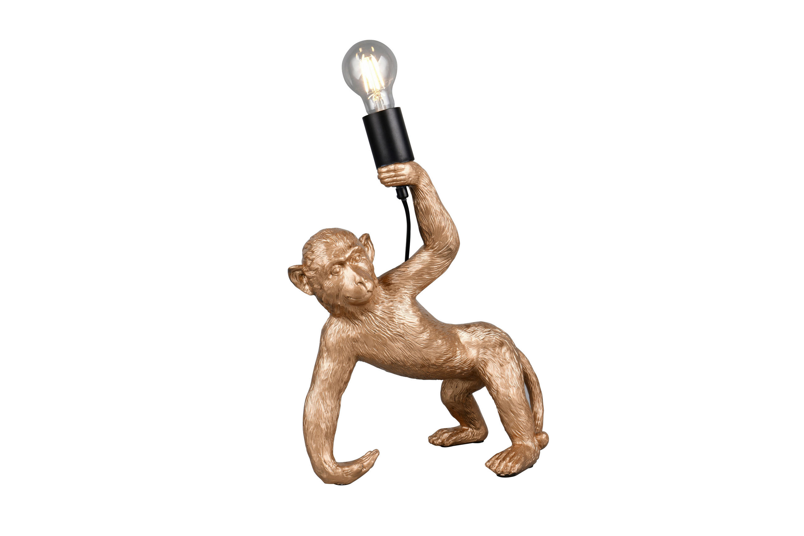 TISCHLEUCHTE 42,0/31,5/17,5 cm   - Goldfarben/Schwarz, Trend, Kunststoff/Metall (42,0/31,5/17,5cm)
