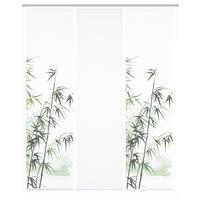 FLÄCHENVORHANG  3 Stück  blickdicht  180/245 cm   - Weiß/Grün, Natur, Textil (60/245cm)