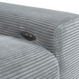 ECKSOFA in Cord Hellgrau  - Hellgrau/Schwarz, KONVENTIONELL, Textil/Metall (165/295cm) - Carryhome