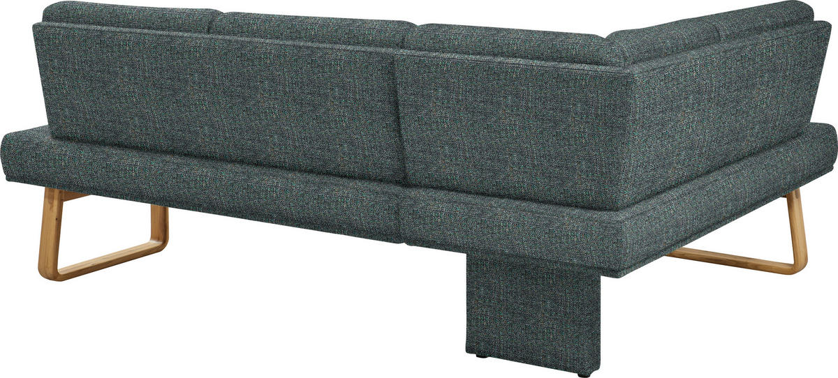 ECKBANK 174/240 cm  in Türkis, Eichefarben  - Türkis/Eichefarben, Design, Holz/Textil (174/240cm) - Dieter Knoll