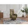 DREHSTUHL  in Olivgrün  - Schwarz/Olivgrün, MODERN, Leder/Metall (75/112/82cm) - Sit & More
