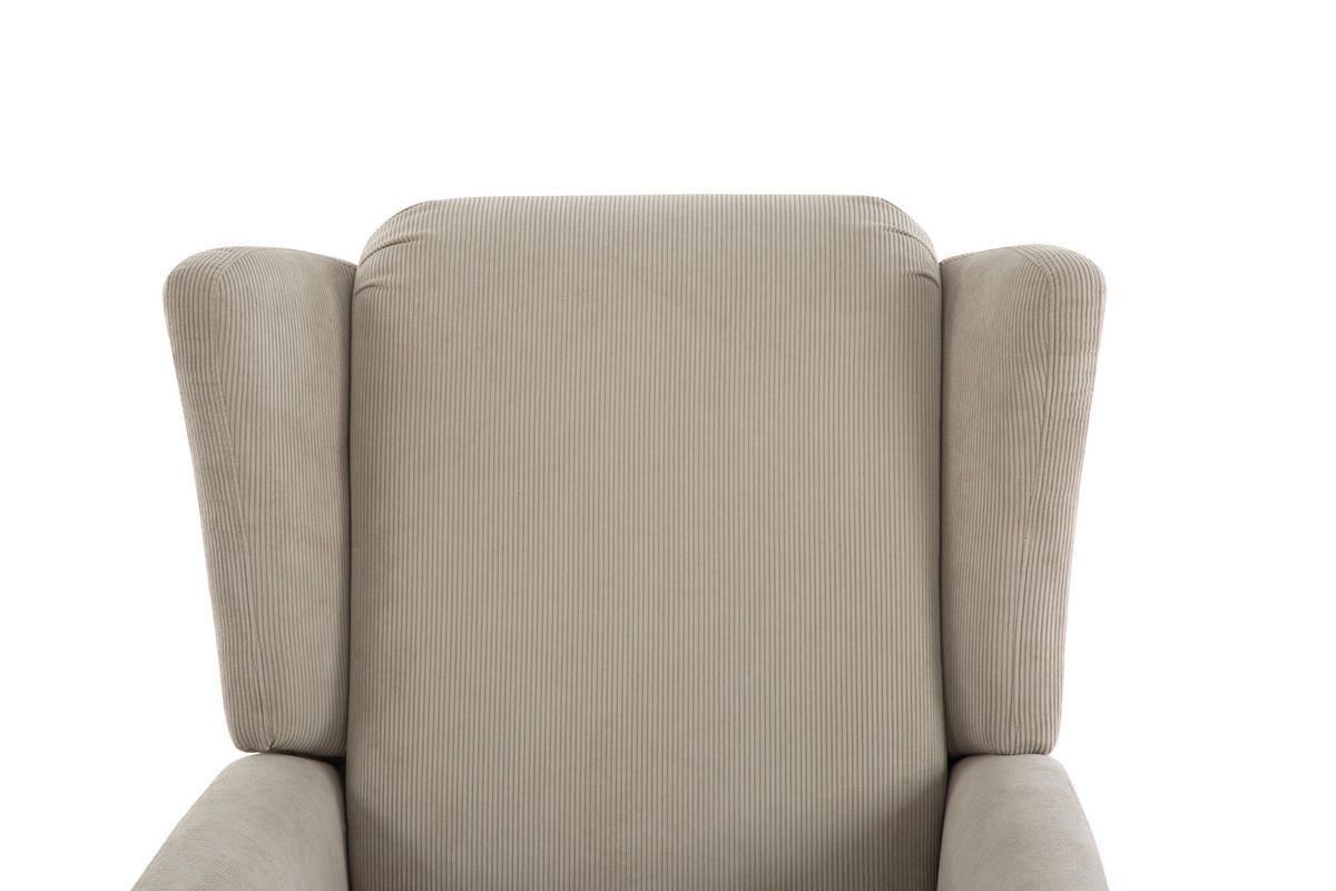RELAXSESSEL PANNA Cord    - Hellgrau/Schwarz, Design, Kunststoff/Textil (80/105/87-157cm) - P & B