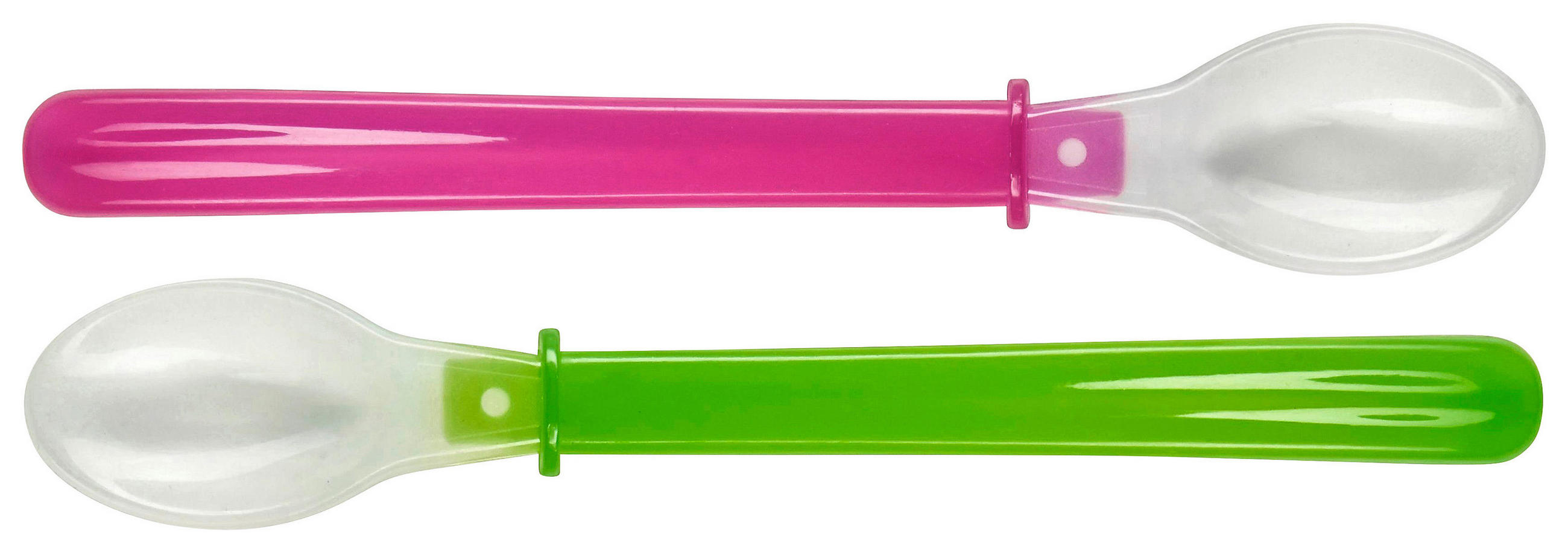 DĚTSKÁ LŽIČKA - růžová/zelená, Basics, plast (22cm) - My Baby Lou