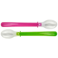 DETSKÁ LYŽIČKA - zelená/ružová, Basics, plast (22cm) - My Baby Lou