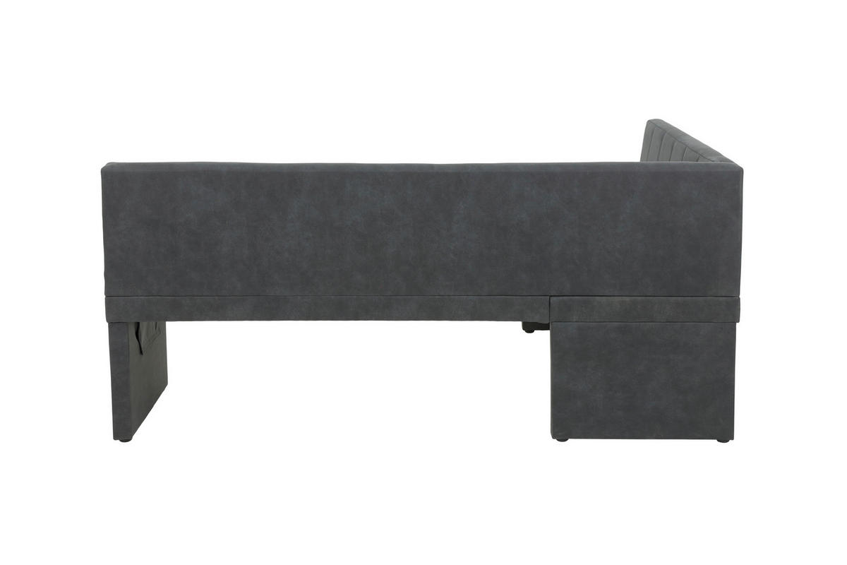 ECKBANK 200/90 cm Mikrofaser Anthrazit   - Anthrazit, MODERN, Holz/Textil (200/90cm) - MID.YOU