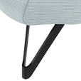 3-SITZER-SOFA in Feincord Mintgrün  - Schwarz/Mintgrün, Design, Textil/Metall (203/90/95cm) - Carryhome