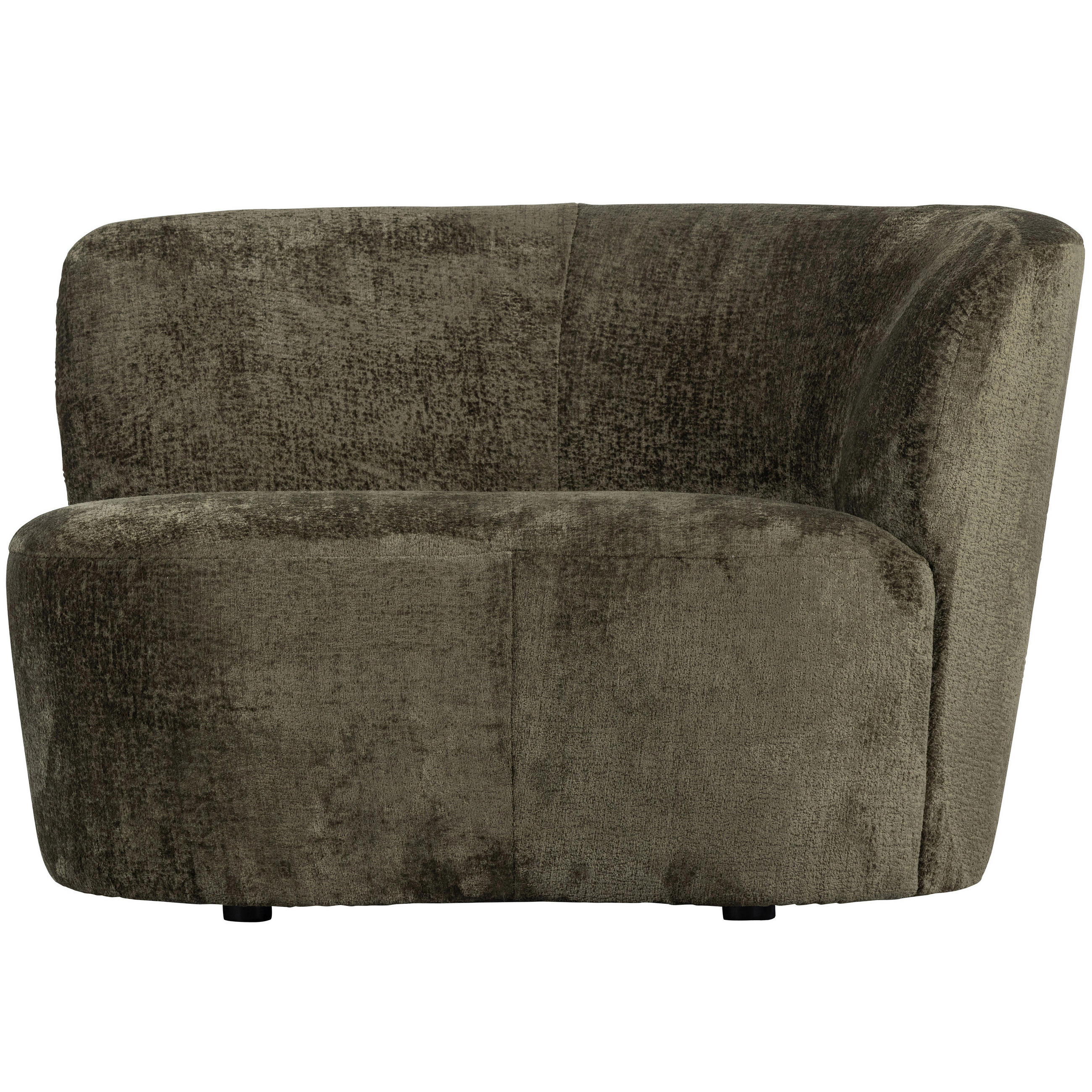 RÉCAMIERE in Samt Dunkelgrün  - Dunkelgrün/Schwarz, Design, Kunststoff/Textil (112/73/80cm) - Livetastic