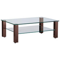 COUCHTISCH Kristallglas 110/70/42,5 cm rechteckig Braun  - Braun, Design, Glas/Kunststoff (110/70/42,5cm)