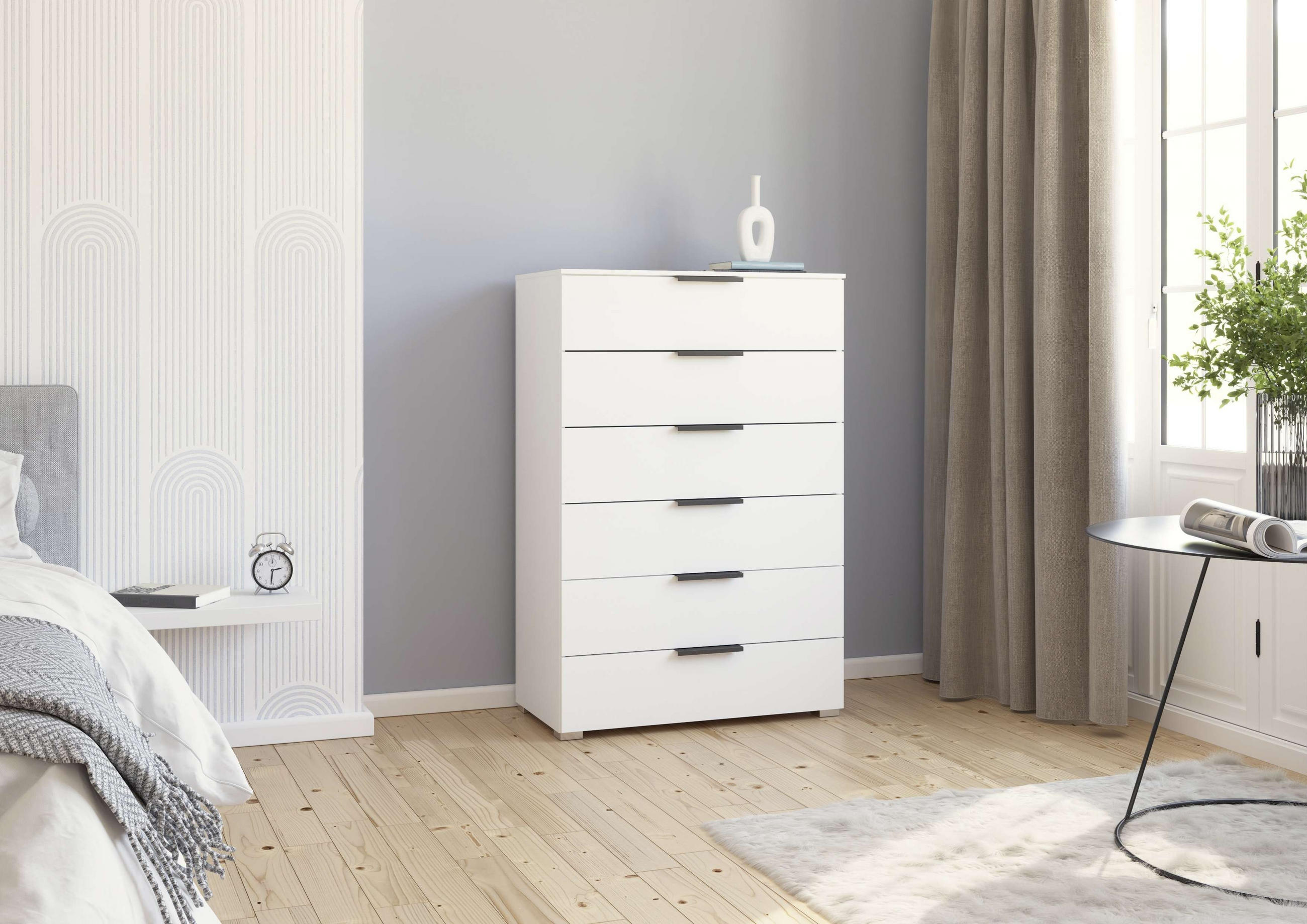 KOMMODE  in 80/119/42 cm  - Graphitfarben/Alufarben, Trend, Holzwerkstoff/Metall (80/119/42cm) - Novel