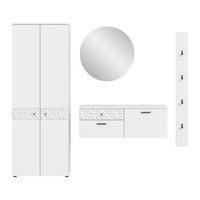 PREDSIEŇOVÝ NÁBYTOK, 226/192/34 cm - biela, Design, kompozitné drevo/sklo (226/192/34cm) - MID.YOU