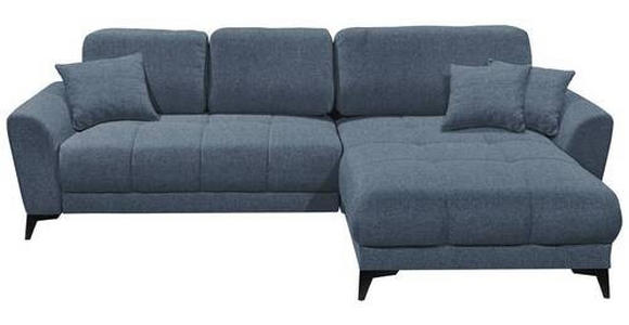 ECKSOFA in Webstoff Blau  - Blau/Schwarz, KONVENTIONELL, Kunststoff/Textil (281/189cm) - Carryhome