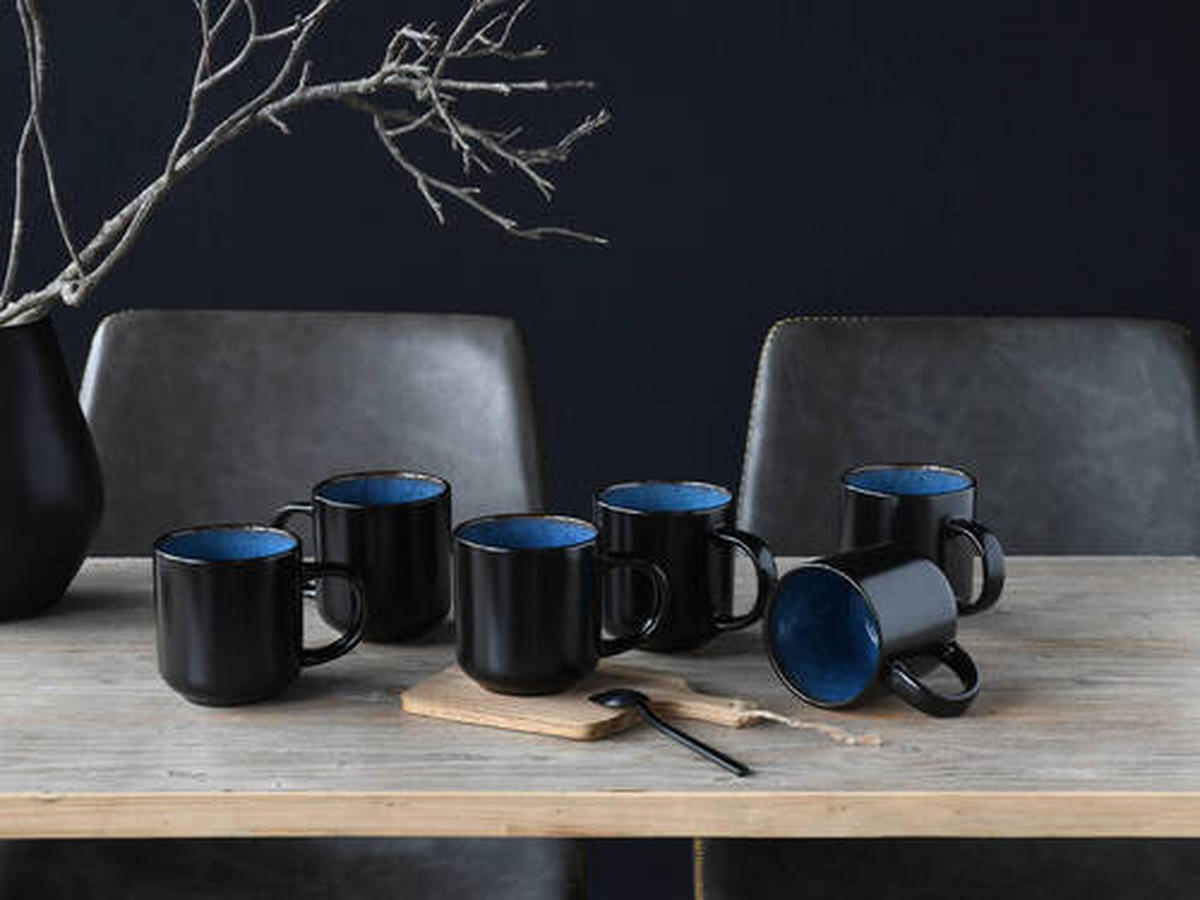 KAFFEEBECHERSET 6-teilig  - Blau, ROMANTIK / LANDHAUS, Keramik - Creatable