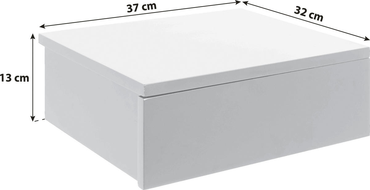 NACHTSCHRANK 37/13/32 cm  - Schwarz, MODERN, Holzwerkstoff (37/13/32cm) - MID.YOU