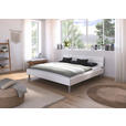 BETT 200/200 cm  in Weiß  - Alufarben/Weiß, Design, Metall (200/200cm) - Carryhome