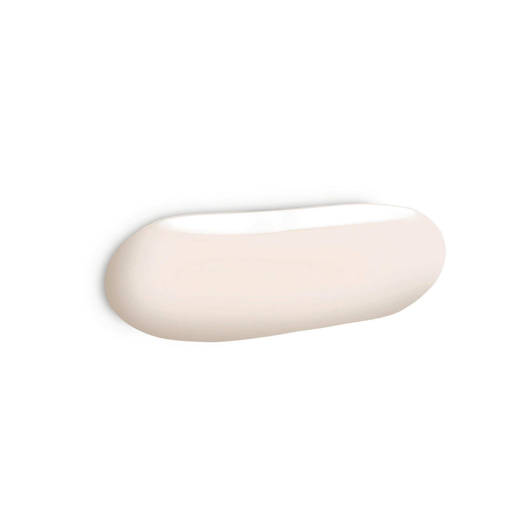 WANDLEUCHTE 28/6,5/10 cm   - Chromfarben/Weiß, Design, Glas (28/6,5/10cm) - Ideal Lux