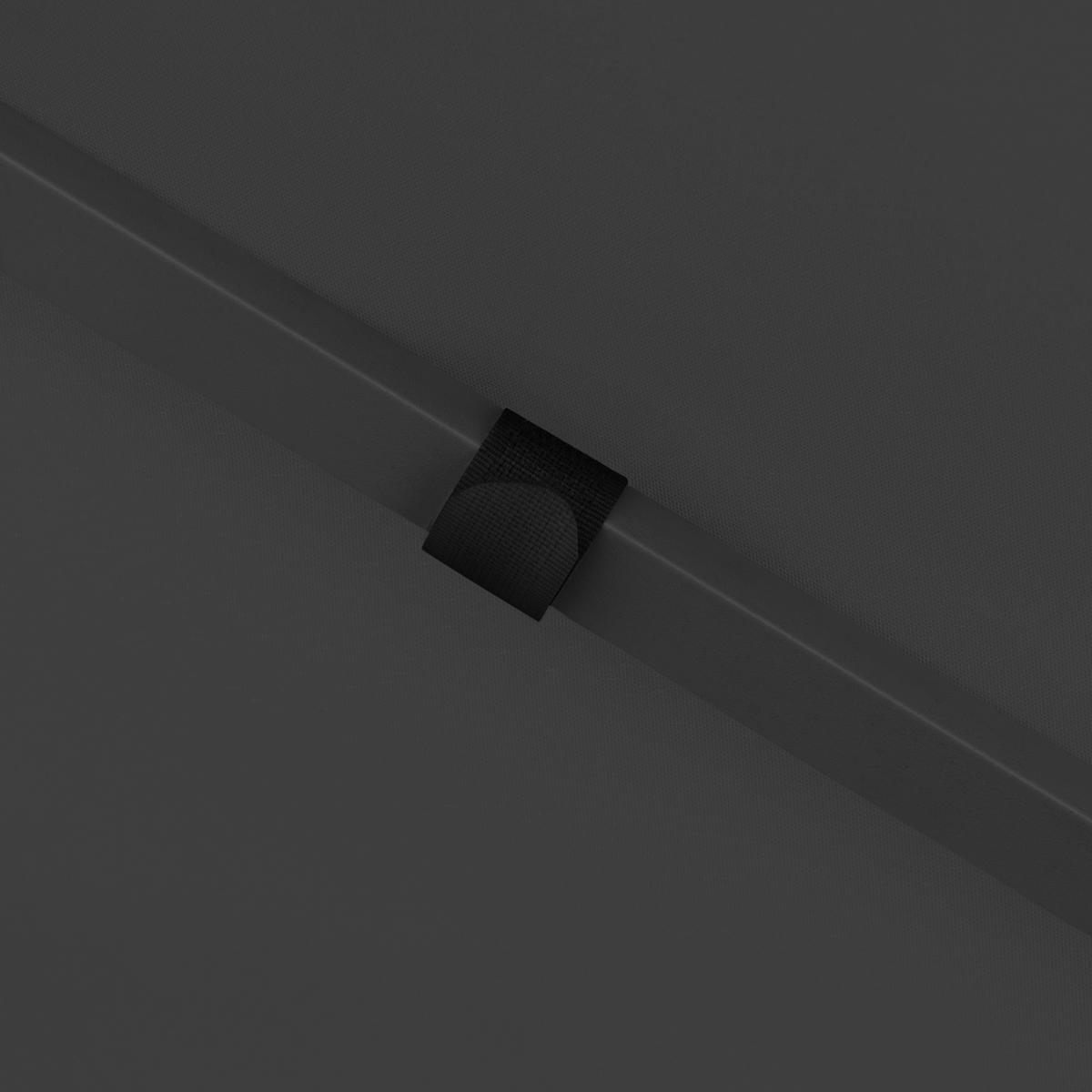 SONNENSCHIRM ca. 180x130 cm  - Schwarz/Grau, Basics, Textil/Metall (180/130cm) - Doppler