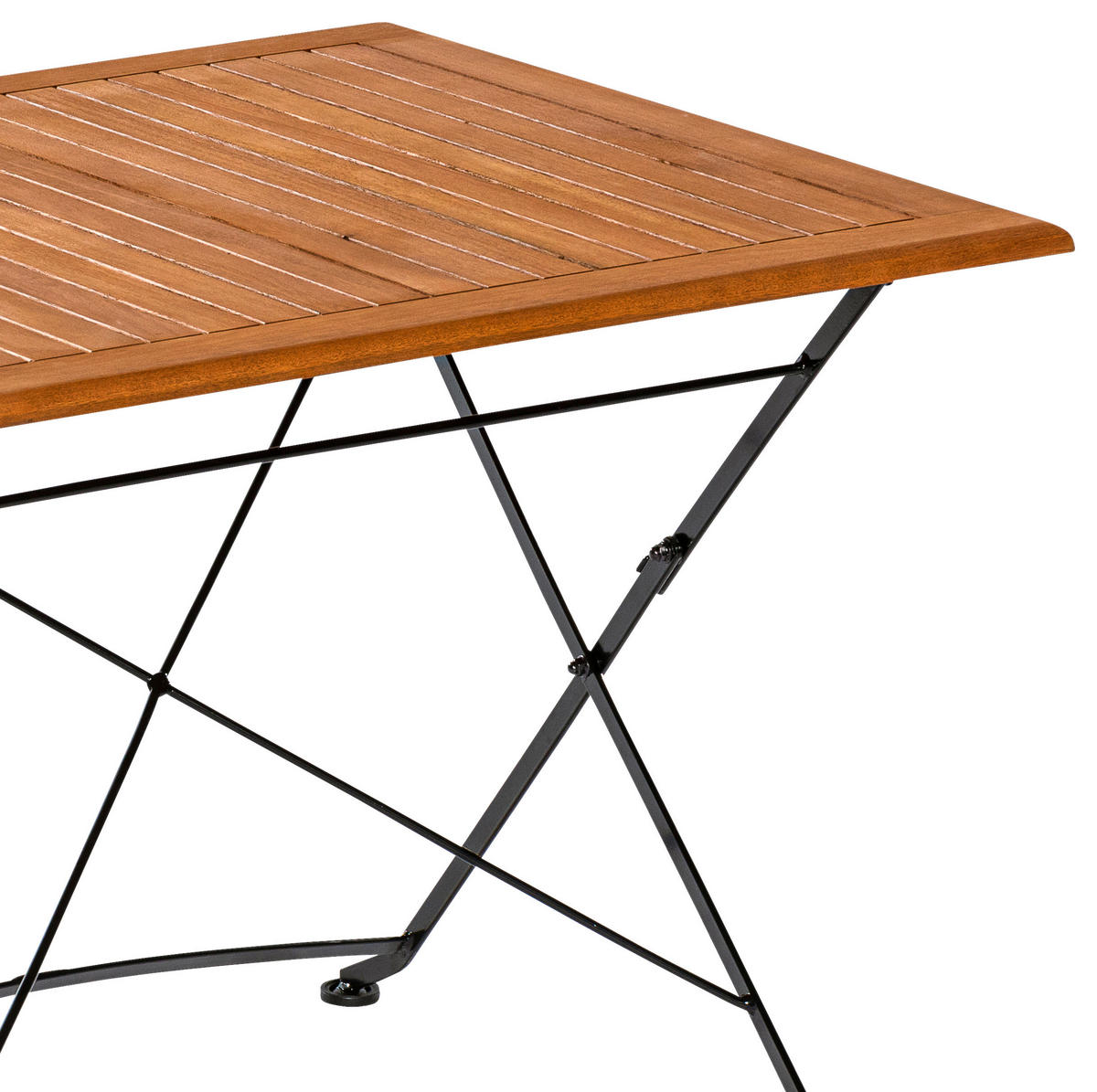 GARTENKLAPPTISCH 90/90/73 cm  - Graphitfarben/Naturfarben, KONVENTIONELL, Holz/Metall (90/90/73cm) - Gardenson
