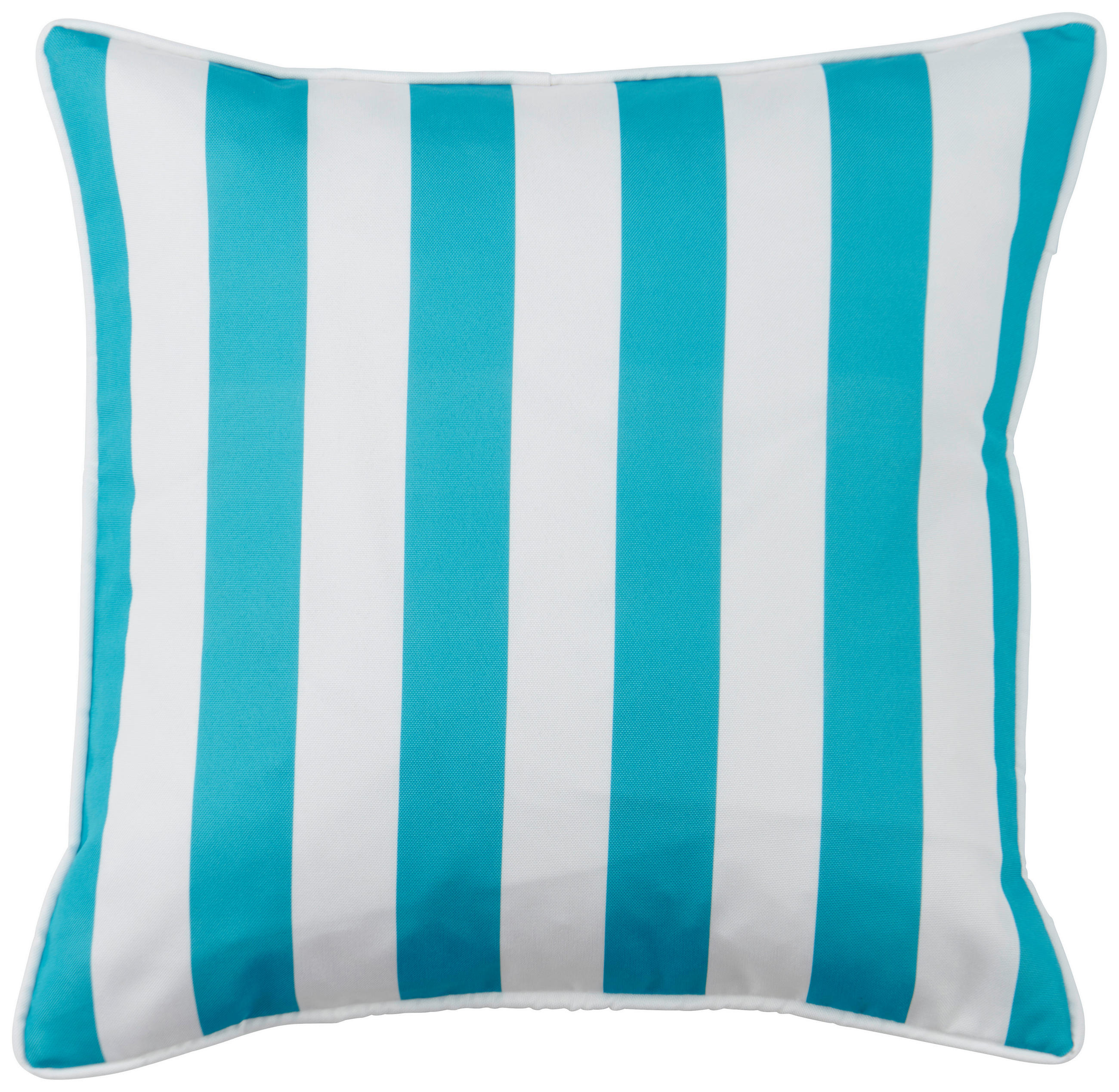 OUTDOOR-KISSEN in Türkis Streifen 45/45 cm  - Türkis, Basics, Textil (45/45cm) - Esposa