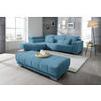 ECKSOFA in Mikrofaser Pastellblau  - Chromfarben/Pastellblau, Design, Textil/Metall (207/301cm) - Xora