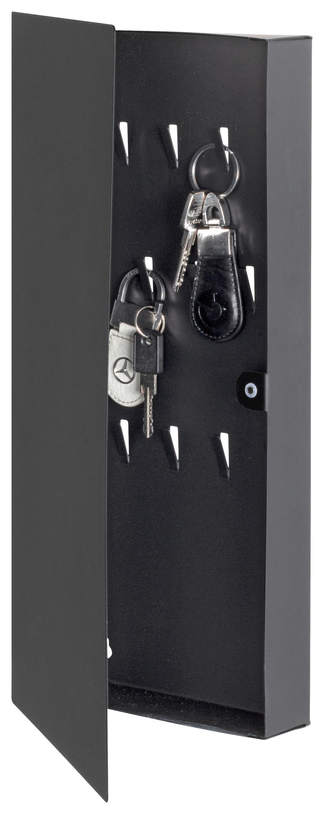 SCHLÜSSELKASTEN Schwarz  - Schwarz, Basics, Metall (20/40/4cm)