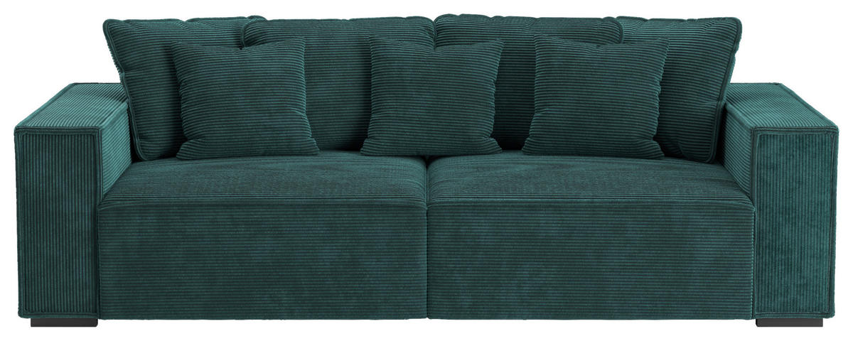 BIGSOFA Mikrofaser Grün  - Grün, MODERN, Kunststoff/Textil (244/62/117cm) - MID.YOU
