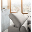 ECKSOFA inkl. Funktionen Ecru Webstoff  - Ecru/Silberfarben, Design, Textil/Metall (250/167cm) - Xora