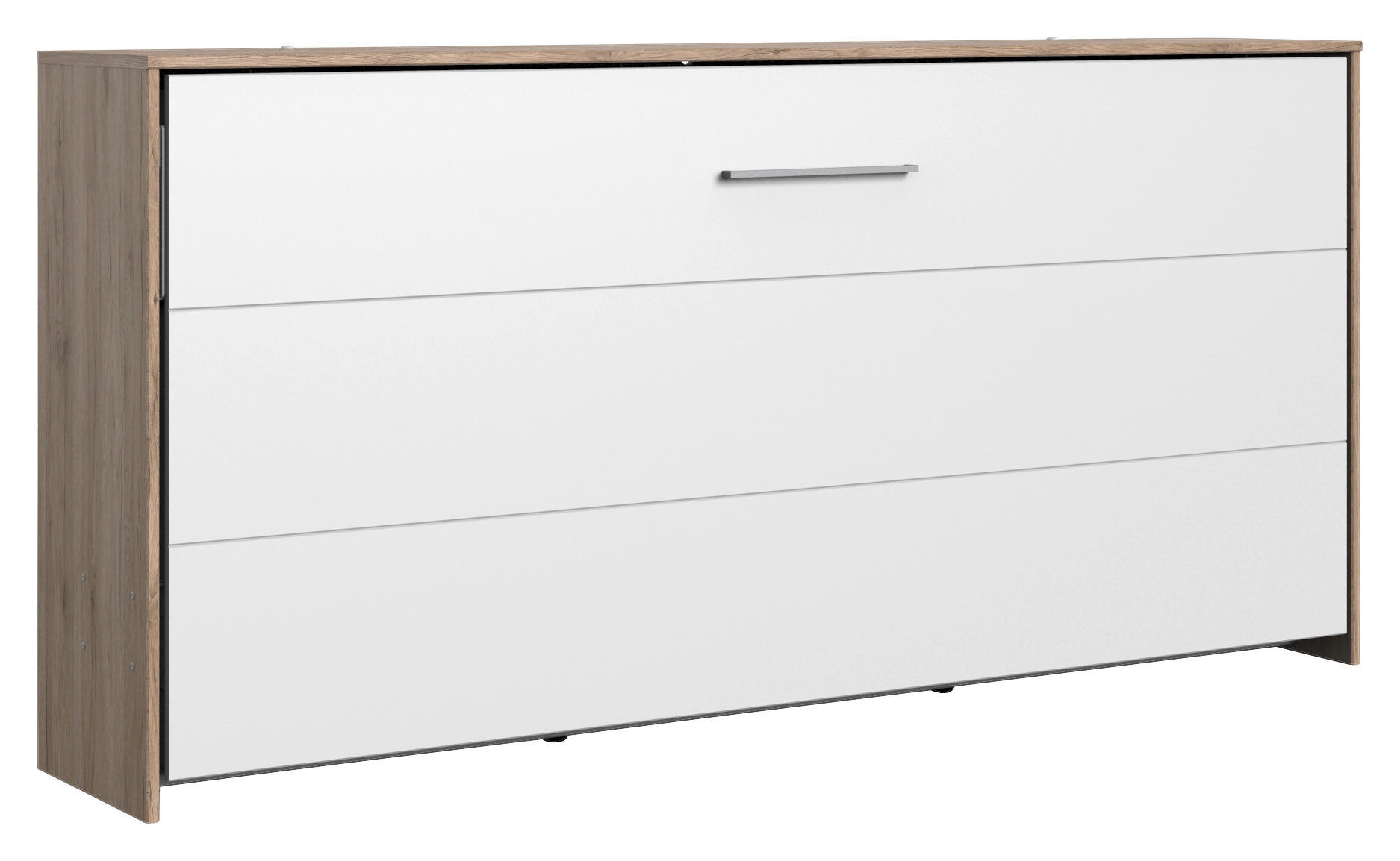 SCHRANKBETT 90/200 cm Weiß, Eichefarben  - Eichefarben/Weiß, KONVENTIONELL, Holz/Holzwerkstoff (90/200cm) - MID.YOU