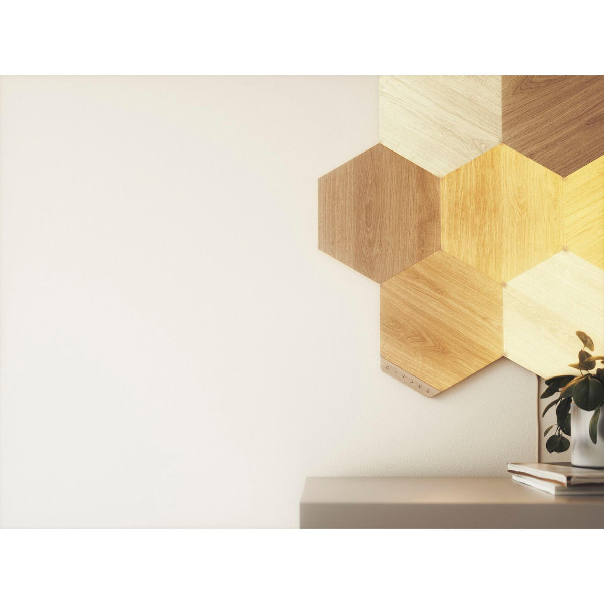 NANOLEAF HEXAGONS 13ER NANOLEAF WOOD LOOK HEXAGONS 23/0,6/20 cm   - Braun/Naturfarben, Basics, Kunststoff (23/0,6/20cm)
