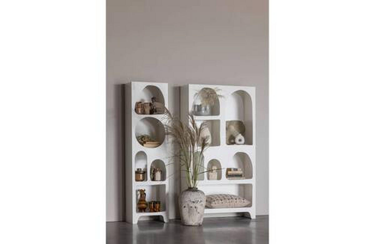 REGAL Weiß  - Weiß, KONVENTIONELL, Holzwerkstoff (95/180/32cm) - Ambia Home