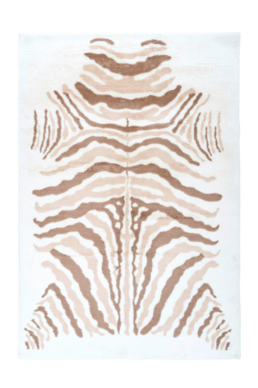 KOBEREC S VYSOKÝM VLASEM, 120/160 cm krémová, šedohnědá