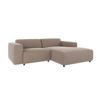 SOFFA i beige  - beige/svart, Klassisk, metall/trä (234/70/161cm) - Rowico
