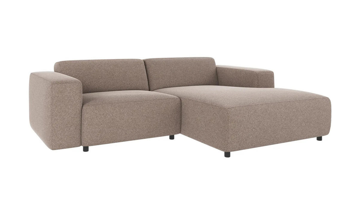 SOFFA i beige  - beige/svart, Klassisk, metall/trä (234/70/161cm) - Rowico