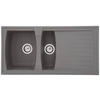SPÜLE 1712BOSTON100X50G  - Grau, Trend, Glas/Kunststoff (100/20/50cm) - Respekta
