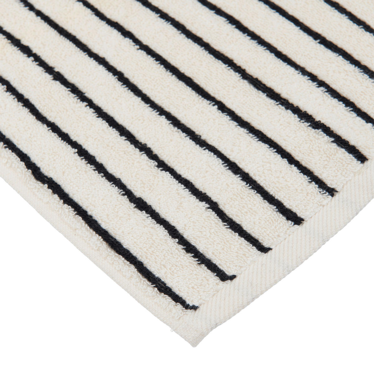 HANDDUK svart, ecru  - svart/ecru, Klassisk, textil (50/100cm) - Dieter Knoll