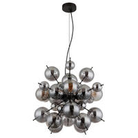 ZÁVĚSNÉ SVÍTIDLO, 51,5/51,5/120 cm  - černá/barvy zlata, Design, kov/plast (51,5/51,5/120cm) - Globo