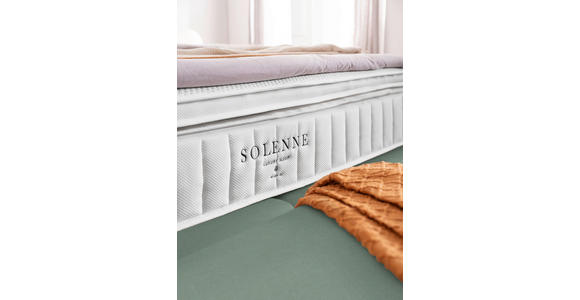 BOXSPRINGBETT 180/200 cm  in Hellgrau, Salbeigrün  - Salbeigrün/Hellgrau, Design, Textil/Metall (180/200cm) - Johann Jakob